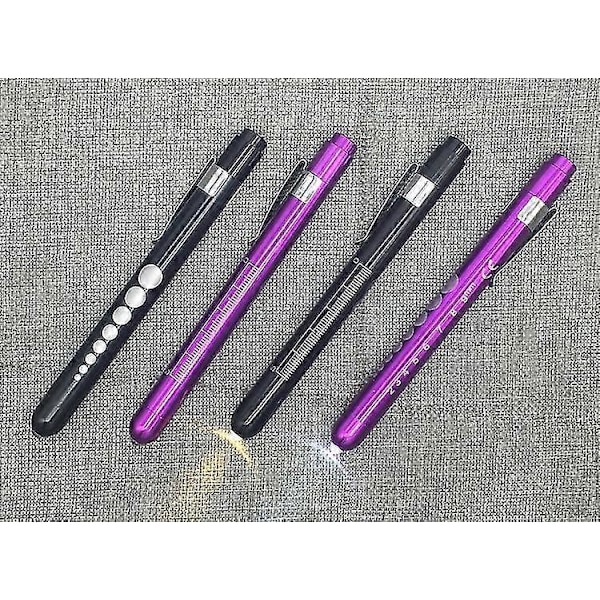 2 stk. Pen Lommelygte Aluminium Legering Pen Lys Led Pen Lommelygte Pen Lys Pupil Pen Hvidt Lys Lille Lommelygte
