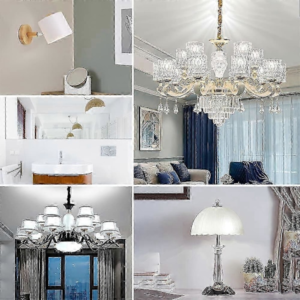 E14 LED-lampor Kallvitt, 16W (100W Halogen Ekvivalent) E14 Skruvsockel Lampa 6000K 1200LM Ej Dimbar Inget Flimmer AC 220-240V (6-pack)_SZXM