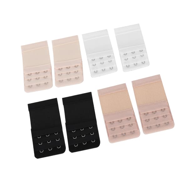 8 stk. BH-forlængerstropper til kvinder, elastisk BH-forlængerbånd, 3 rækker, BH-forlænger til damer