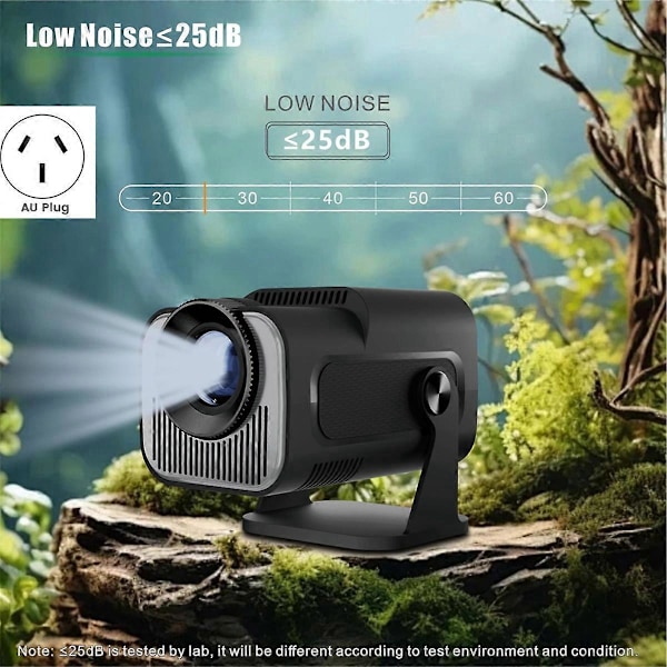 HY320 Mini Native 720P Android 11 Projektor 200ANSI Wifi6, AU Stik