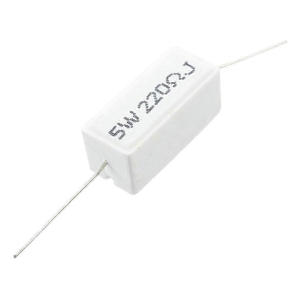 10 stk. Aksial Bly Keramisk Cement Effektmodstand 220 Ohm 5W