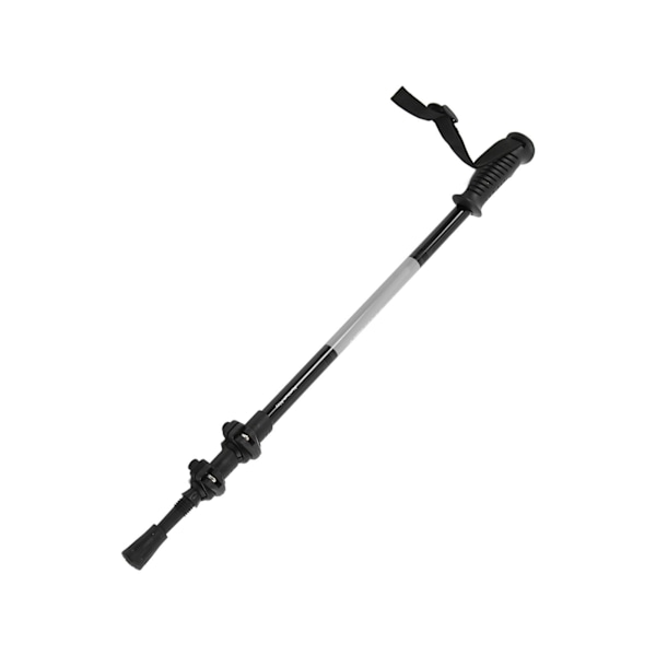 Tredelt aluminiumlegering Alpenstock korrosionsbestandig teleskopisk vandrestav - sort