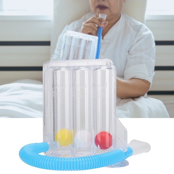 Dyb vejrtrækning Lungeøvelser Incentive Spirometer Åndedrætsmålesystem Type A 3 kugle enkelt sug
