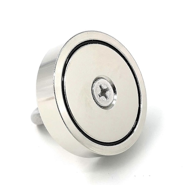 Supersterk Neodym Magnet 120 Kg - Sterke Magneter - Ideell For Magnetfiske - 60 Mm Med Neodym Øye