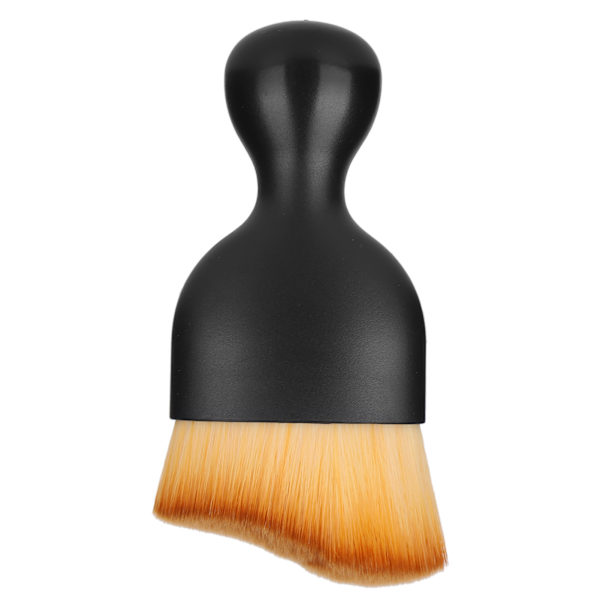 Foundation Makeup Brush - Vinglasformad basmakeupborste för flytande foundation - Brun