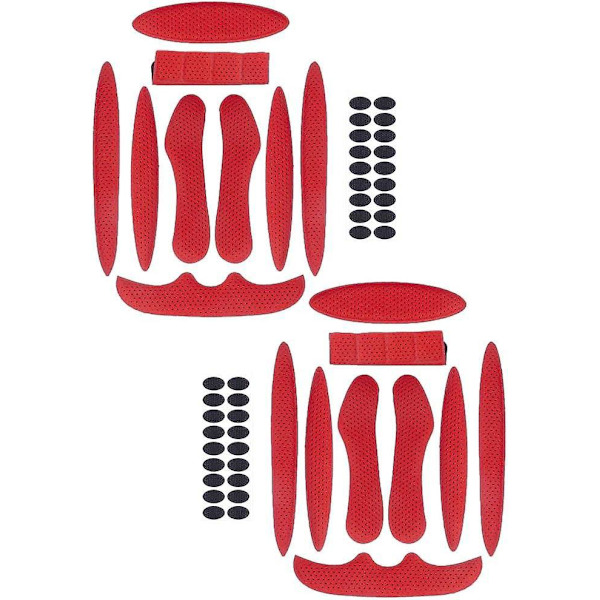 Universal motorcykel/cykelhjelm skumudskiftningspuder - rød, 2 sæt
