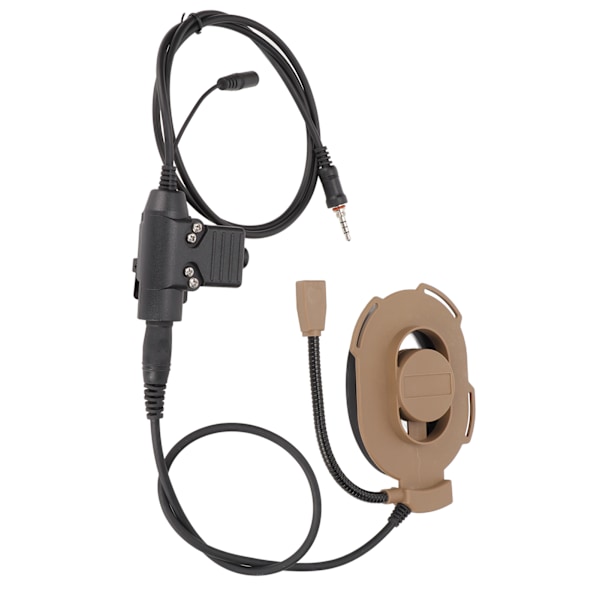 Motorcykelheadset Ensidigt Militär Hörlurar med U94 och Fingermikrofon för Yaesu Vertex VX‑6R VX‑7R