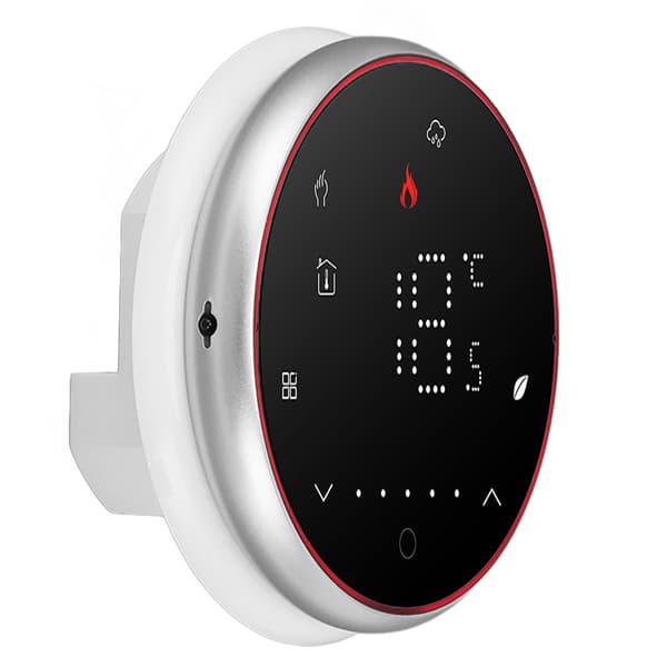 Trådløs Smart Termostat Programmerbar Smart Hjem Termostat til Kedelopvarmning AC95‑240V Rund Base Sort