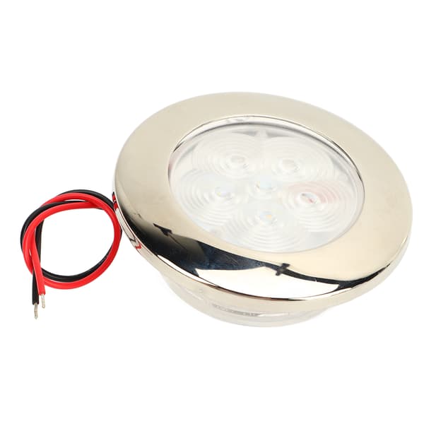 LED Puck Light DC12V RV Båt Tak Infälld Montering Interiörbelysning 1W Solljus Vit 5500‑6300K