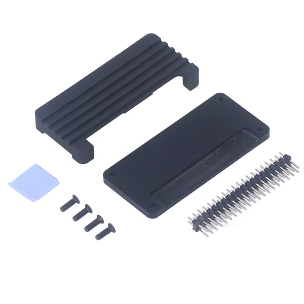 Kølekasse i aluminiumslegering med akryl bundskal, passiv køling til Raspberry Pi Straight Pin Header