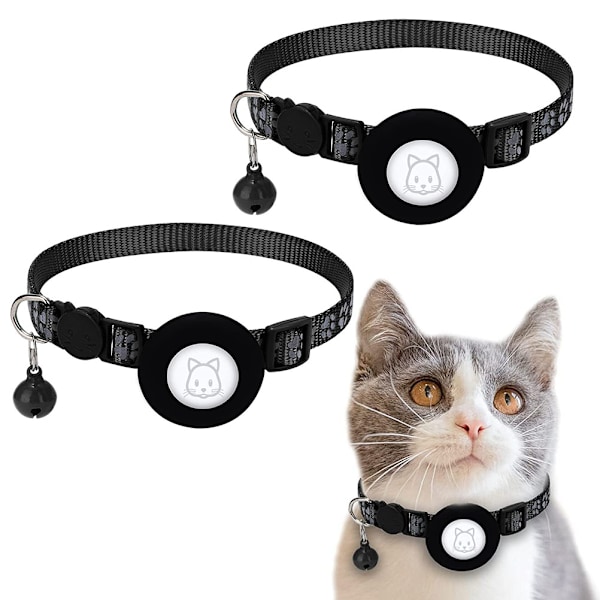 2Pcs Cat Collar with Bell and Safety Closure Reflective Collar for Kittens Puppies