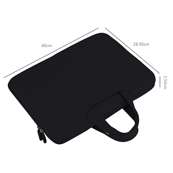 15-tommers Notebook-veske Anti-kollisjon Full beskyttelse 3 mellomlags bærbar PC Veske Sleeve Case Svart