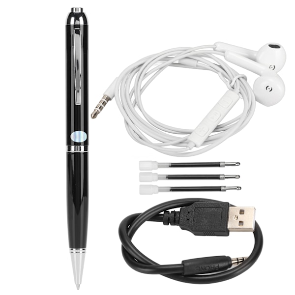 Pen Digital Voice Recorder One Key Recording HD Noise Reduction Portable Voice Activated Recorder for Learning Meetings 8G