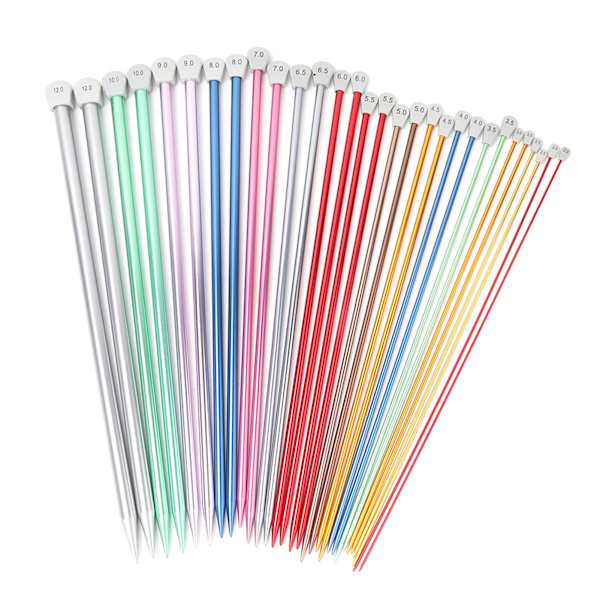 Färgglad oxiderad tröja Garnnål DIY Handstickning Tool Bar Nål Set 15 par