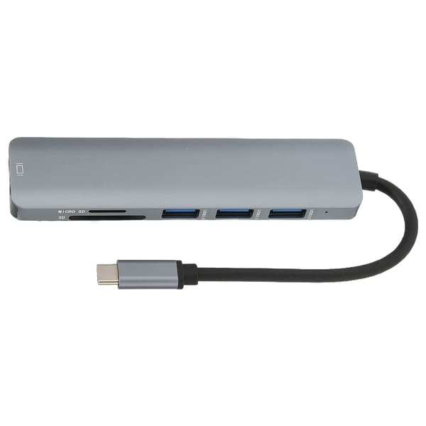 USB C HUB 6 i 1 4K vid 30HZ 5Gbps överföring High Definition Multimedia Interface-adapter för hemmakontor
