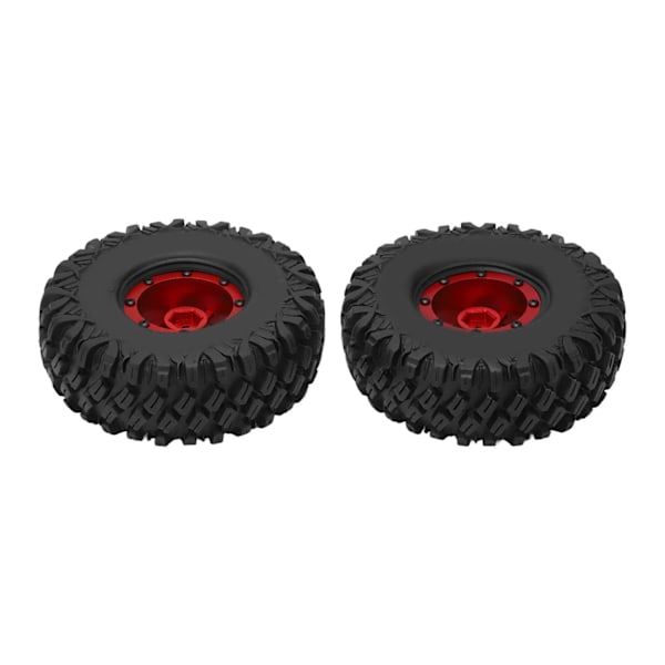 2 st RC-gummidäck i aluminiumlegering för AXIAL SCX10 1/10 RC-bil uppgraderingsdel Röd