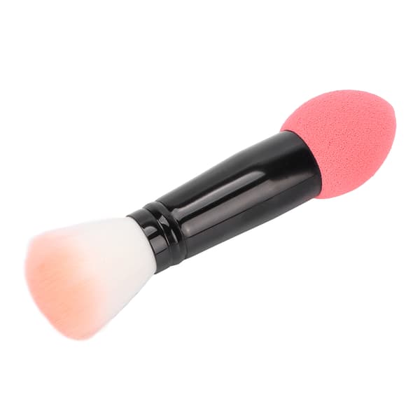 Multifunktionel Blush Børste Dobbelt Hoved Blød Fluffy Fiber Børste Hår Makeup Skønhedsbørste Rosarød