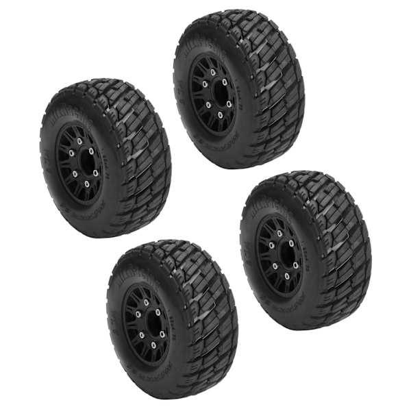 4 st 1/10 RC Short Course Truck Däck Plast Gummi 113mm Diameter RC Tillbehör för ARRMA Svart
