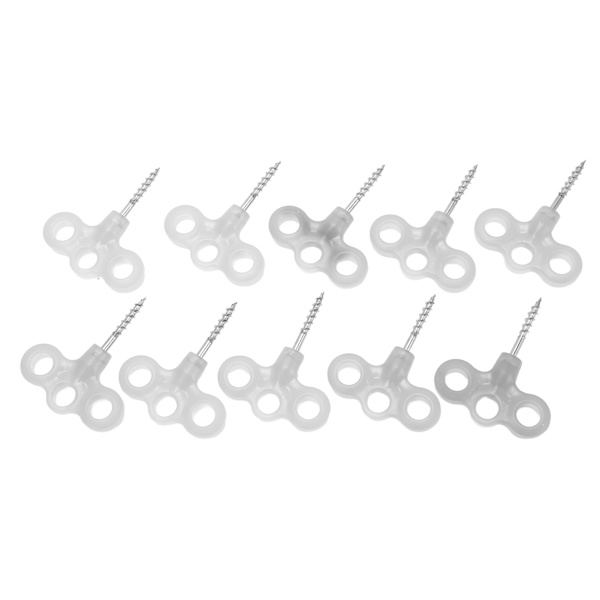 10 stk Luminous Camping Tent Pegs Set ABS 3 Hull Skrue Spiral Hage Jord Anker Pegs Stakes