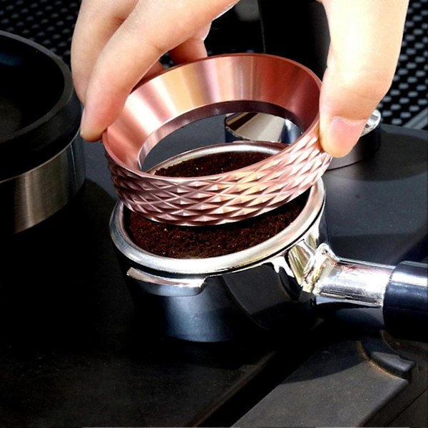 Doseringstratt Magnetisk Undvik Spill Aluminiumlegering Espresso Doseringstratt För Kaffe svart 53mm