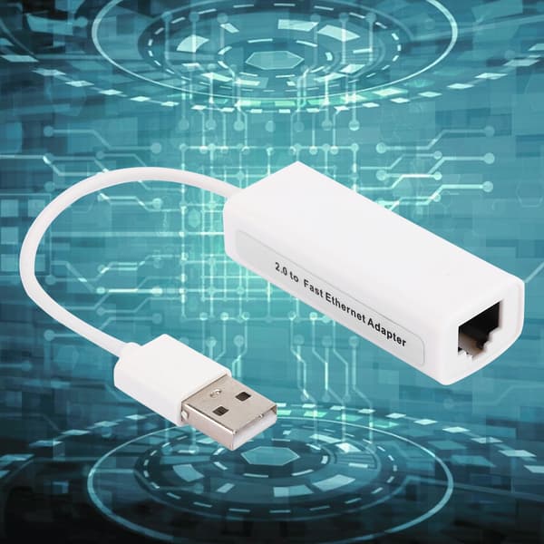 USB2.0 Ethernet-adapter RJ45 Hvit ABS RTL8152B-brikke Eksternt nettverkskort for datamaskin