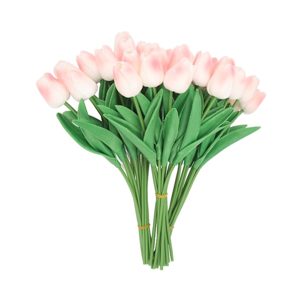 30 st konstgjorda tulpaner blommor innovativ simulering handgjorda PU falska tulpaner för hem bröllopsfest dekor persika rosa