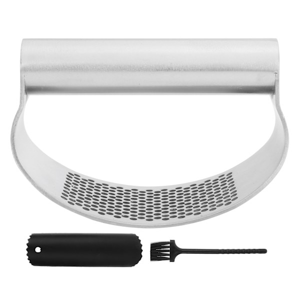 Manuell Vitlökspress Masher Krosspress med borstskalare Kit Set