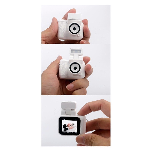Monoreflexes Style Mini Kamera HD1080P CMOS LCD-näytöllä Valkoinen