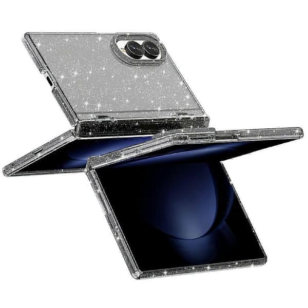 Kompatibel med Samsung Galaxy Z Fold8 Deksel Glitrende Pulver Glansfull Myk TPU + Hard PC Bakside Black