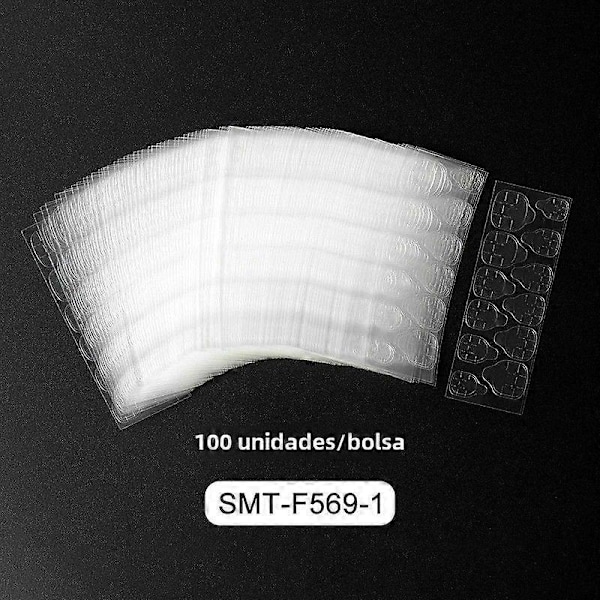50/100 Ark Dubbelsidiga Vattentäta Nagelstickers, Gelénagelstickers, Tryck-på Nagelkonsttillbehör 12 st (100 ark)