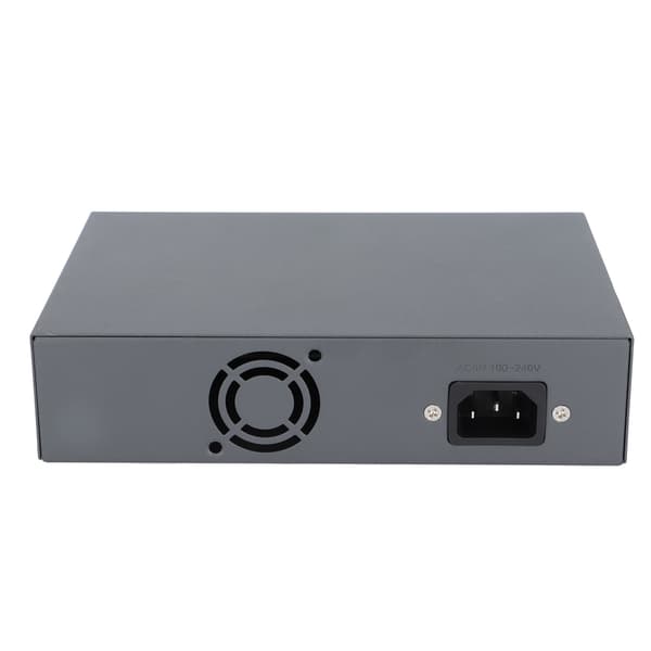 POE Switch IEEE802.3af/at 100Mbps Lille Kompakt Lydløs Desktop Blæserløs 6 Porte POE Switch til Access Point 100‑240V AU Stik