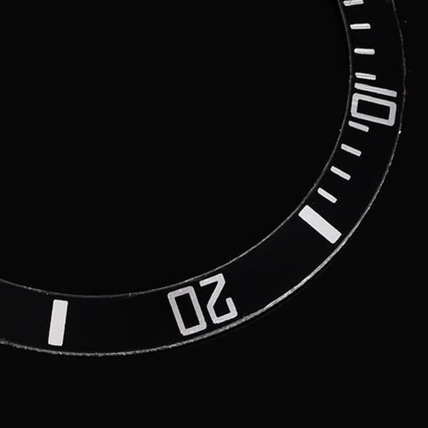 Ur Armbåndsur Aluminium Materiale Løkke Bezel Indsats Ring Erstatningsdel (Sort)