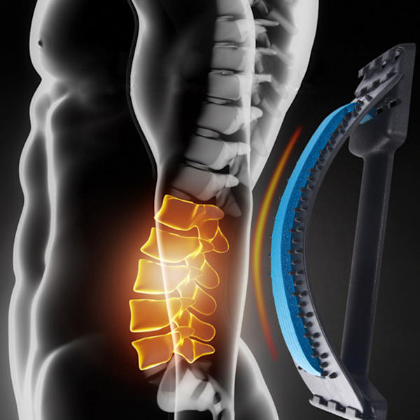 Ryggmassagebräda Justerbar nivå Lumbar Back Cracker Bårbräda Spine Deck 3 Level Blue and Black