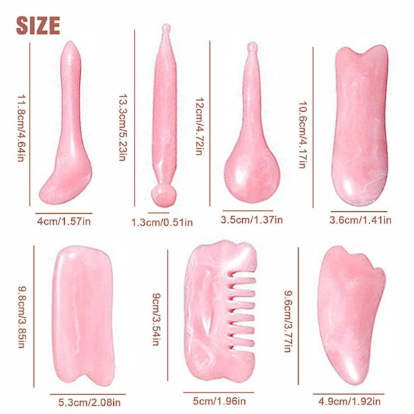 7 kpl/ set Gua Sha Resin Massage Board Tool Hartsi Hieronta Ihonhoito Guasha Tool Set Anti Wrinkle Healthcare Beauty Tools