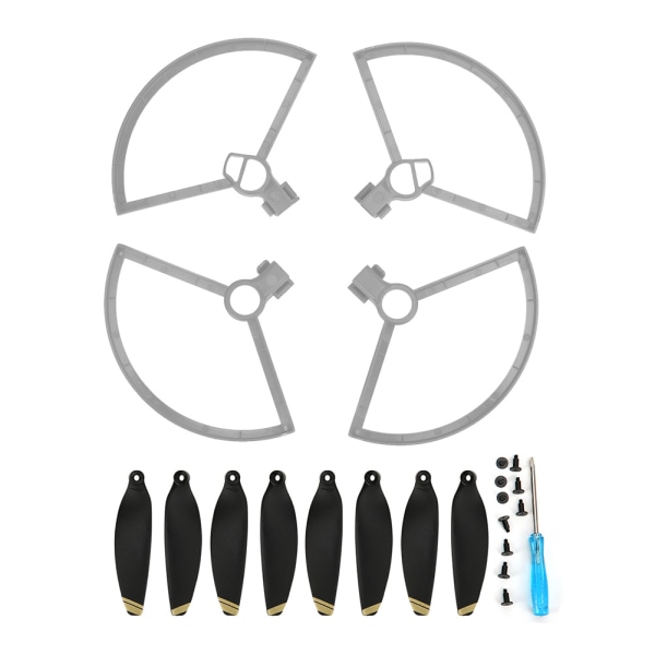 4 stk propellbeskytter 2 par 4726F svart propell Passer til MAVIC MINI Drone (gullkant)