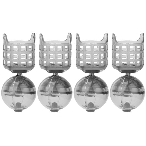 4st PE Plast Bärbar Fiskematare Lure Bait Cage Tackle Tillbehör med Vikter