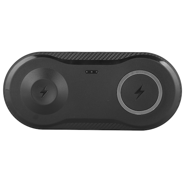 2-in-1 langaton laturi matkapuhelin kello työpöydän latausalusta pohjalevy USB-kaapelilla musta