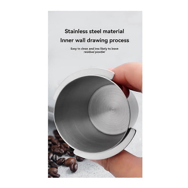 2 st 51 mm kaffedoseringskopp i rostfritt stål