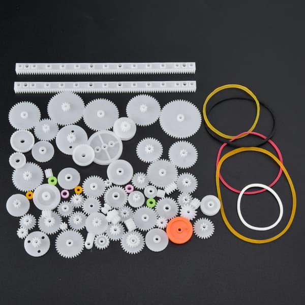 75 stk. plastgearremhjul ormakselmuffesæt DIY robotgearkassemotorlegetøj