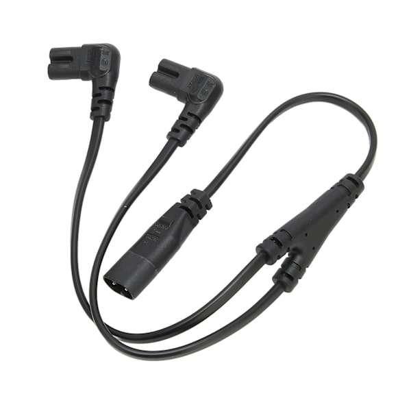 IEC320 C8 - C7 -virtajohto, uros - naaras, 1 sisään 2 ulos AC -virtajakokabel LCD -näytölle, pöytävalaisimelle, 100-250 V