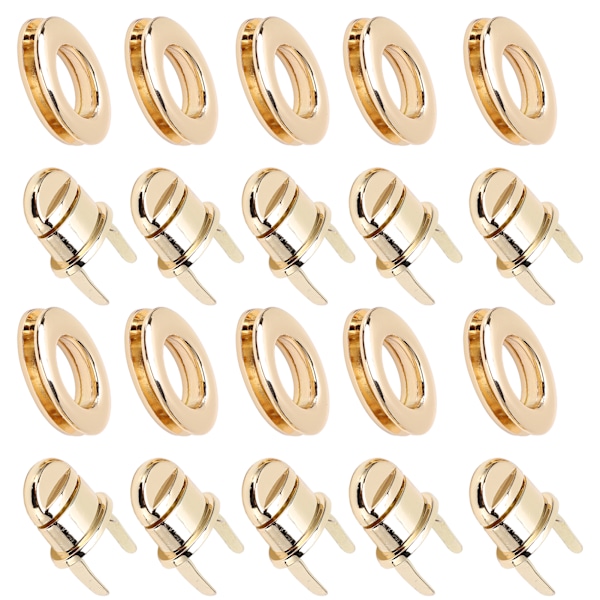 10 st vridlås i legering, 3,3 x 2 cm, vridlås, hårdvarutillbehör för handväska