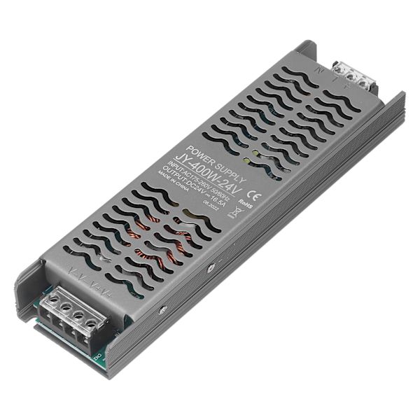 LED-driver 400W DC 24V IP20-beskyttelse Hurtig varmeafledning LED-transformator LED-strømdriver AC 175‑260V
