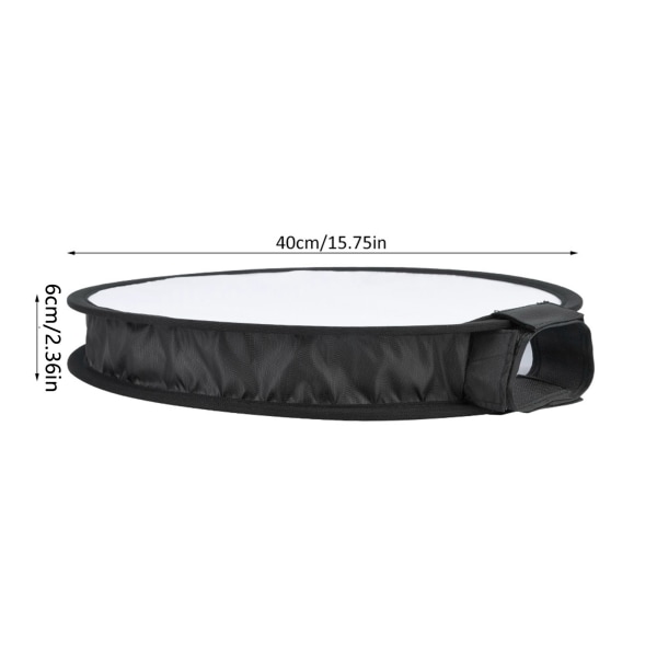 Bærbar rund Speedlite Softbox Diffuser - 40 cm, foldbar, til kamerablitzlys