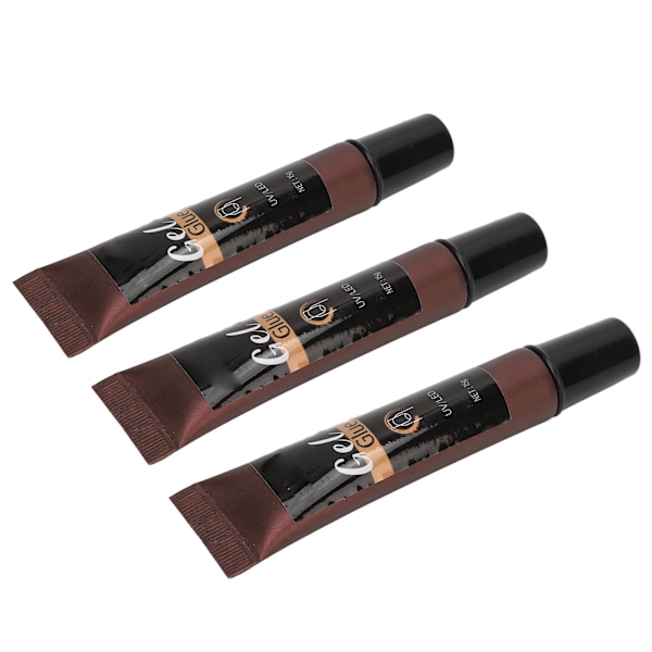 3 st 15g Nagelförlängningslim Stark Adhesion Nageltips Transparent Dekorationer Limgel