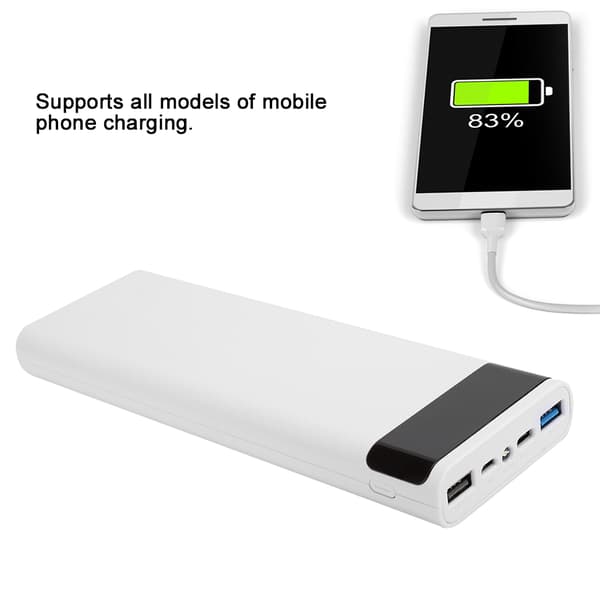 10x18650 Batterikasse Bærbar Strømkilde Ingen Svejsning Jacking DIY Power Bank Shell Kit Tilbehør hvid