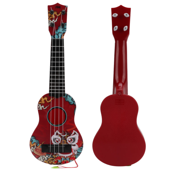 Rød Mini Plastic Kids Toy Ukulele - Musikkinstrumentgave til førskolebarn i Storbritannia Red