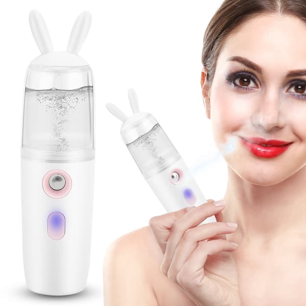 30 ml Mini Bærbar Nano Spray Ansigtsfugtighedsgivende Hydrerende Damper Ansigtsluftfugter Hvid