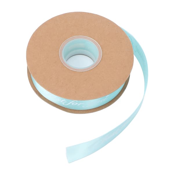 Satinband 2,5 cm brett 45 yards för DIY presentförpackning blommor bröllopsfest dekoration håraccessoarer blå