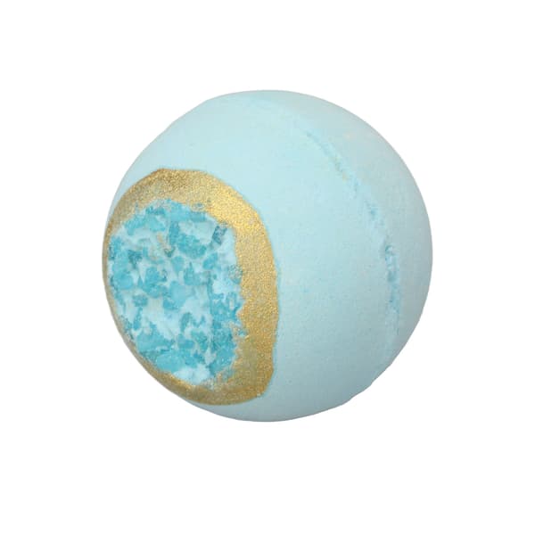 Bubbelbadboll Aromaterapi Eterisk Olja Havssalt Återfuktande Närande Exfolierande SPA Badboll Blå Mynta