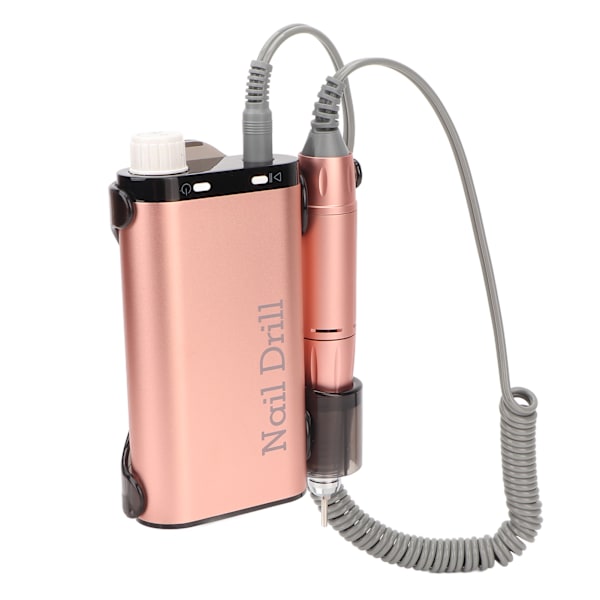 Nagelslipmaskin Kraftfull 4000mAh Långvarig LED-skärm Hastighet Justerbar Uppladdningsbara Nail Art verktyg Rose Gold